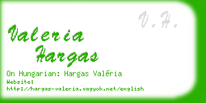 valeria hargas business card