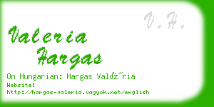 valeria hargas business card